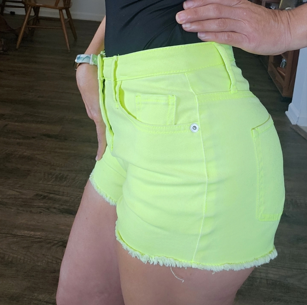 Wild Fable neon jeans shorts size 2 - Picture 4 of 15